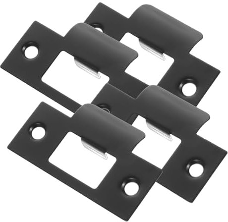 LIFKICH Türschloss Türschließblech Riegel und Türschließblech Schwarz 4er Set