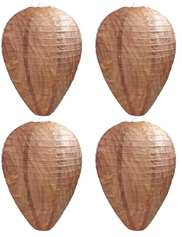 4 pezzi di nido di vespe, nido di vespe, resistente alle intemperie e ai calabroni, lanterne di carta tradizionali per decorazione della casa e fotografia, 28 cm x 22 cm
