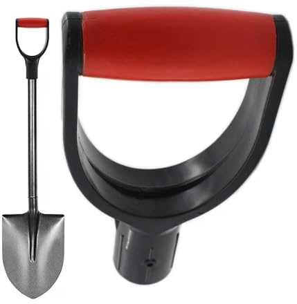 Manico per pala Grip – D in plastica modellata | Manico per | Pala per carte di approvvigionamento | Paletta per estrazione della neve | Paletta di ricambio per lavori agricoli