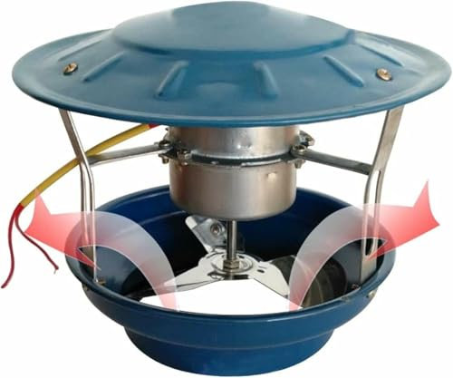 AFLEPCBRQ Smoke Extractor For Fireplace, Electric Fume Extractor For Fireplace, Roof Fans With Induction, Roof Fan With Induced Shooting, Chimney Vacuum Cleaner, Red, 80 Vat