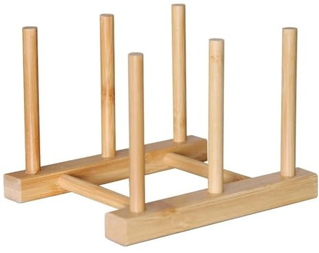 Escurridor De Platos De Madera Estante de almacenamiento de cocina, estante for tapas de ollas, estante de almacenamiento, estante multifunción for platos, sartenes, tablas de cortar, estantería Para