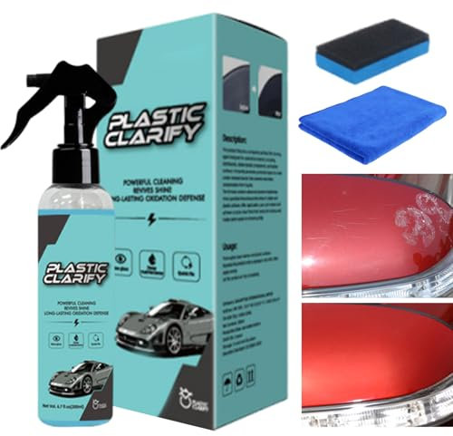 Attrezzature per auto restauratore | 200 ml spray lucido per parti in plastica – Lucidatura detergente accessori dettagliati per maniglie porte esterne veicoli interni camion pneumatici