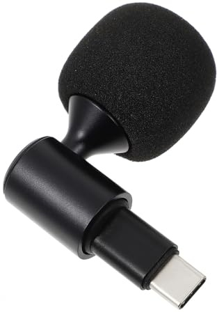 SOIMISS Mikrofon und Laptops Kompatibel mit Metallgehäuse Smartphones Biegsames USB-c Schwammabdeckung Typ-c Stecker für Live Streaming und Gaming