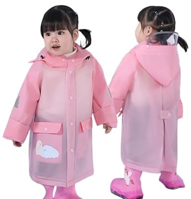 Générique Vêtements imperméables pour Petites Filles Manteaux de Pluie adaptées pour Les activités de Plein air Confort et Style polyvalentes pour Le Quotidien (9-12 Years)