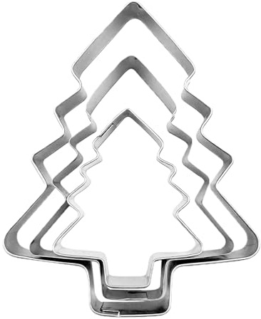 Cortadores de Galletas Navideñas,Moldes para Galletas Navideñas - Molde para galletas de acero inoxidable - Formas de cortador de galletas para festivales, moldes para con formas de árbol de