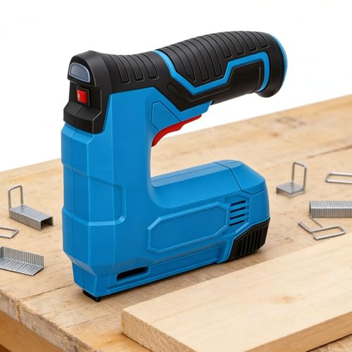 Yechiry Pistola Grapadora Eléctrica, Pistola de Clavos de Iones de Litio de 1500 MAh con Interruptor de Seguridad para Tapizar Carpintería Hogar Pequeña Herramienta Portátil DIY 1000