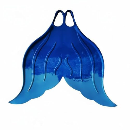 KiBcsLic Monofin Nuoto Monopinna Sirena Silicone Allenamento Nuoto Funzionale Movimento Adatta Allenamento Piscina Fotografia Sottacqua Gioco Acquatico , Blu Fantasia , 36-37
