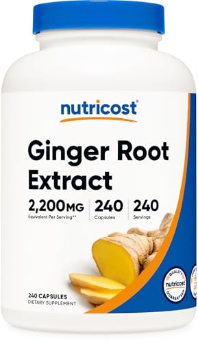 Nutricost Ginger Root Extract 240 Capsules for 240 Servings Per Bottle - Gluten Free, Non-GMO