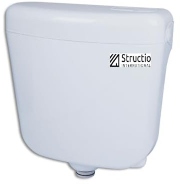 Cassetta di risciacquo AP a parete, per WC a pavimento, bianco, per bagno, sciacquone dell'acqua Start/Stop