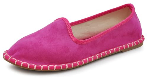 IF Fashion Ballerine Friulane Scarpe Veneziane da Donna in Velluto Sintetico M526 Fuxia N.36