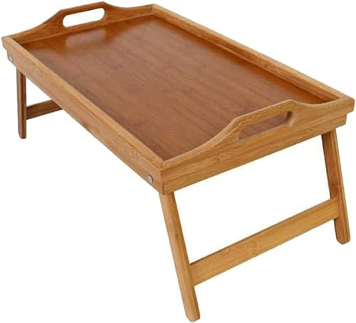 Vassoio da Letto Che Serve Colazione Portatile, Tavolo da Colazione, Laptop con Gambe Pieghevoli, Maniglie per Leggere Vassoi TV da Lavoro per Colazione A Letto(1 PCS)
