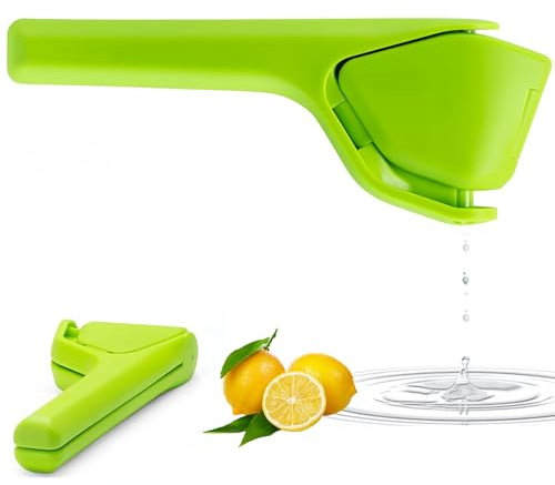 Citronpress - manuell citruspress, diskmaskinssäker, orange press för kök, bar, restaurang, hopfällbar för platsbesparande förvaring (grön)