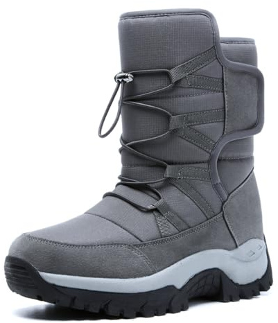 Apres Ski Homme Grand Froid, Bottes Homme Hiver,Chaussures Pour Hommes Mode Semelle éPaisse Manches Mi-Longues Couple Bottes Bottes De Neige Chaudes En Plein Air