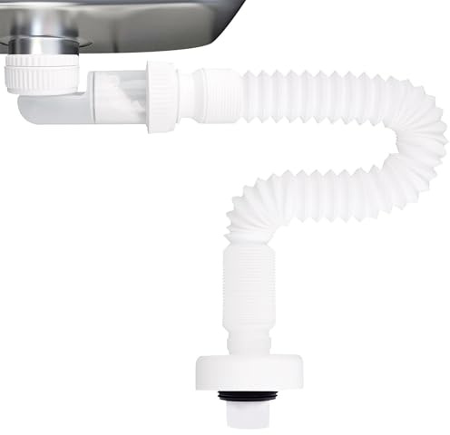 Omnikryp Sifón de 1 1/4 Pulgadas, Manguera de Drenaje Flexible
