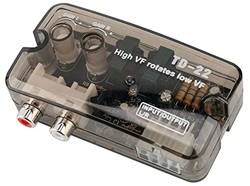 Convertidor de Audio 12V ABS para Automóvil - Estéreo de Alta a Baja Frecuencia, Adaptador de Nivel de Altavoz Con Cable de Control