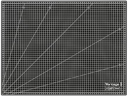 Vantage Schneidematte A2 (45x60 cm, selbstheilend, beidseitig nutzbar, mit Raster) schwarz
