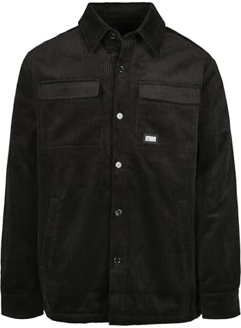 Urban Classics Giacca Corduroy, Nero, 3XL Uomo