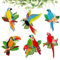 Diealles Shine Oiseaux Tropicaux Deco, Perroquet Suspendu pour Summer Party - Modèle 2, 6 Pièces