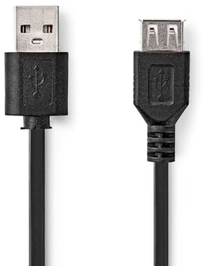 NEDIS USB Cable, USB-A Male to USB-A Female Extension Cable - 1.0m