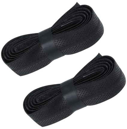 NAMOARLY Bandes anti-transpiration pour poignée de canne à pêche, bandes d'enroulement pour la pêche et le sport, noir, pour raquettes de badminton, squash