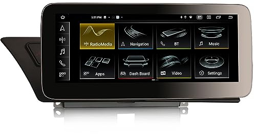 Erisin 12,3 Pulgadas Pantalla IPS 8GB+128GB Android 14 Radio Coche Navegador GPS para Audi A4 A5 B8 S4 S5 Soporte CarPlay inalámbrico Android Auto Bluetooth 5.1 OEM MMI USB DSP WiFi 4G Dab+ TPMS