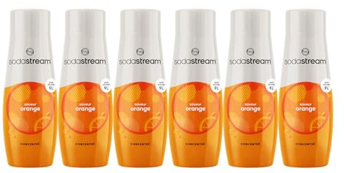 Sodastream Lot de 6 Concentrés Orange pour Machine à Eau Pétillante et Soda