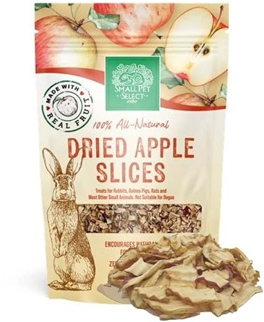 Small Pet Select Natural Dried Apple Treats for Rabbits, Guinea Pigs, Hamsters, Gerbils, Mice & Rats, 50g
