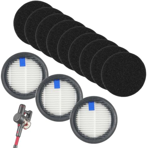 12Pcs Cordless Vacuum Cleaner Filter Kit For Afoddon A200Pro/A200 And For ORFELD, 3 And 9 Sponge