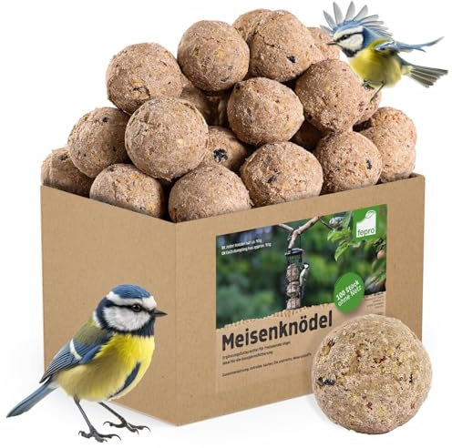 Fepro Meisenknödel ohne Netz, 100 Stück (a 90g = 9 kg), Vogelfutter Wildvogelfutter Meisenkugel Ganzjahresfutter Fettfutter Fat Ball