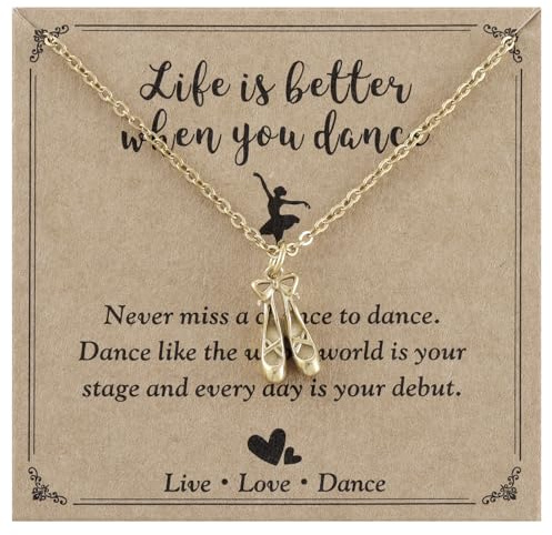 Kivosliviz Ballet Gifts for Women Young Teenage Dancer Teachers Students Jewelry Ballerina Necklace