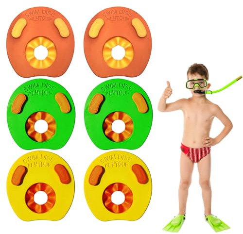 Swim Arm Bands - 6 Kids Float Disc | Swims EVA Foam Swim Aquatic Cuffs, Water Aerobics Float Ring, Swimming Circles Summer Pool Supplies Kids Swimming Assist Armband