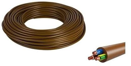 Cavo Elettrico FS18OR18 3G2,5 Marrone Multipolare Isolante, matassa 20 Metri