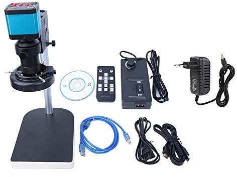 Digitalmikroskop 14MP HDMI High Definition Lab Handheld-Digitalmikroskope USB C-Mount-Mikroskop-Kameraadapter(EU Plug)