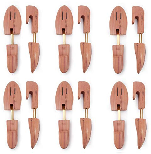 kilocircle Men's Red Cedar Shoe Tree Single Tube-6 Packs, Medium(Fits Shoe Size 9-10)