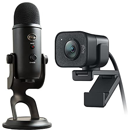 Blue Microphones Yeti Professionelles USB-Mikrofon + Logitech StreamCam – Live-Streaming-Webcam