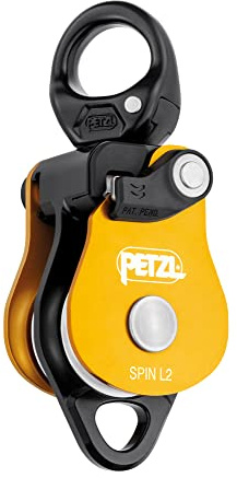 PETZL, Spin L2 Pulley, Very high Efficiency Double Pulley with Swivel