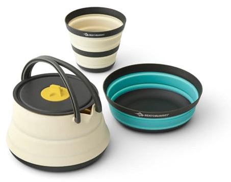 Sea to Summit Frontier Ultralight Collapsible Kettle Cook Set, 1-Person (Kettle, Bowl, Cup)