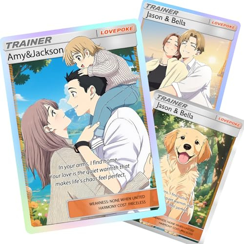 Carte Poke Personalizzate, Carte Poke Personalizzate Con Foto, Regali Personalizzati Per Coppie Di Sposi, Compleanni, Anniversari, Festa Della Mamma, Biglietti Per Animali Domestici