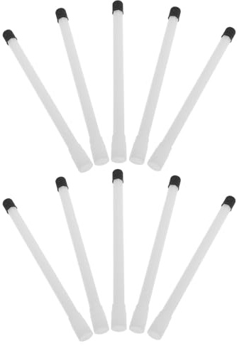 Ipetboom Rallonge Valve Pneu en Plastique Blanc, Lot de 10 Pièces, 150mm, Compatible Multiples Véhicules, Facilite Le Gonflage et Économise Temps et Effort