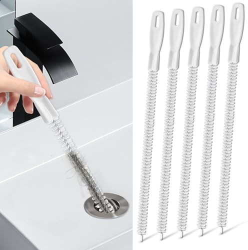5 st avloppsrengöringsborste, 45 cm flexibel rörborste | Röravloppsborste, rengöringsborstar avlopp handfat, avloppsdragare verktyg för badrum kök