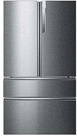 Haier French Door Kühl-Gefrierkombination I 100cm Breite I French Door Kühlschrank mit 750L XXL-Volumen, Eiswürfelspender & No Frost I Doppeltür Kühlschrank mit Gefrierfach I FD 100 SERIE 7 HB26FSSAAA