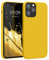 kwmobile Handyhülle für iPhone 12 Hülle/iPhone 12 Pro Hülle - Silikon Handy Case - weiche Oberfläche - kabelloses Laden - Honiggelb