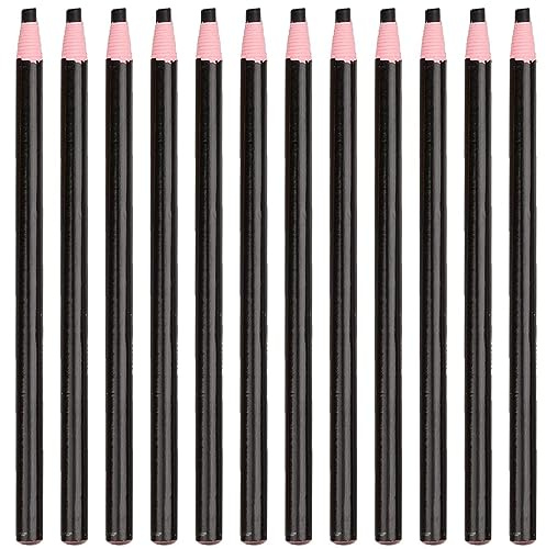Matite a gesso da sarto, confezione da 12 matite da sarto, per cucito, fai da te, strumenti per tracciare e tracciare le mani, colore nero