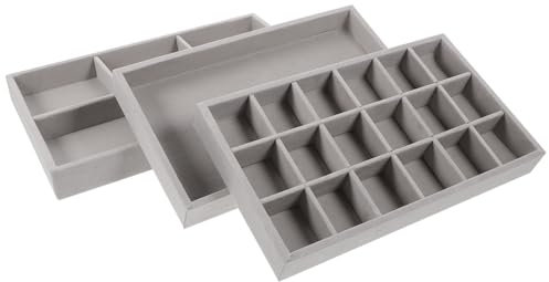 Alipis 3pièces Plateau De Rangement Bijoux Organisateurs Pour Bagues Bracelets Présentoirs De Bijoux à Compact