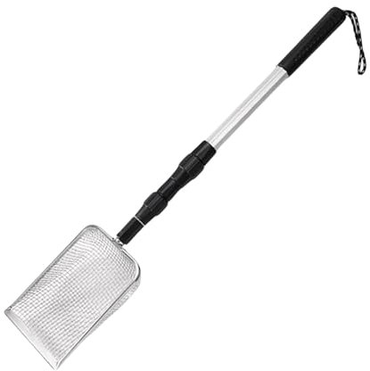 Kongou Beach Sand Sifter, Beach Mesh Shovel With Long Handle, Sand Scoop shells Scooper For Beach, Adjustable Shark Tooth Sifter Dipper, Metal Sand Scoop Collector For Kids
