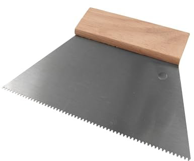 Zahnspachtel für Vinylkleber, Holzgriff, 180 x 85 mm, 3 x 3 mm, Spachtel