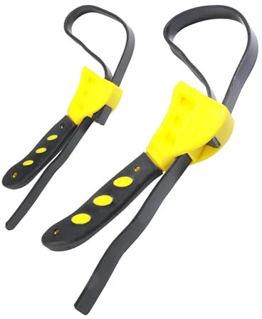 Flaconi Llave Filtro Aceite Coche,Llave para Filtro de Aceite,Llave para Tubos de Goma Ajustable Universal,Adecuado para Automóviles,Filtros de Aceite,Filtros de Combustible (Amarillo)