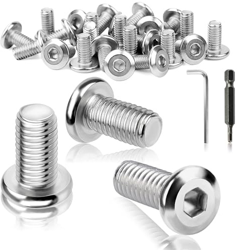 TXXATX Flachkopfschrauben M5x20mm Edelstahl M5 Schrauben 25 Stück | Linsenkopfschrauben Innensechskant, Vollgewinde, mit Schraubenschlüssel & Bit, für Montage, Wartung, Maschinenschrauben
