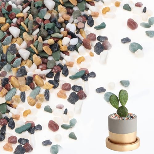 KXVXXV Kleine Dekosteine Bunt für Vasen 900g (6-15mm) Deko Kieselsteine Kleine Dekosteine für Aquarium Ziersteine Innen für Blumentopf
