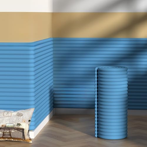 23.6 x 78.7 Padded Upholstered Wall Panels for Kids, Self-Adhesive, 3D Anti-Collision Wall Padding Cushion for Kids with Autism for Bedroom/Playroom/Headboard, Peel and Stick(Blue)